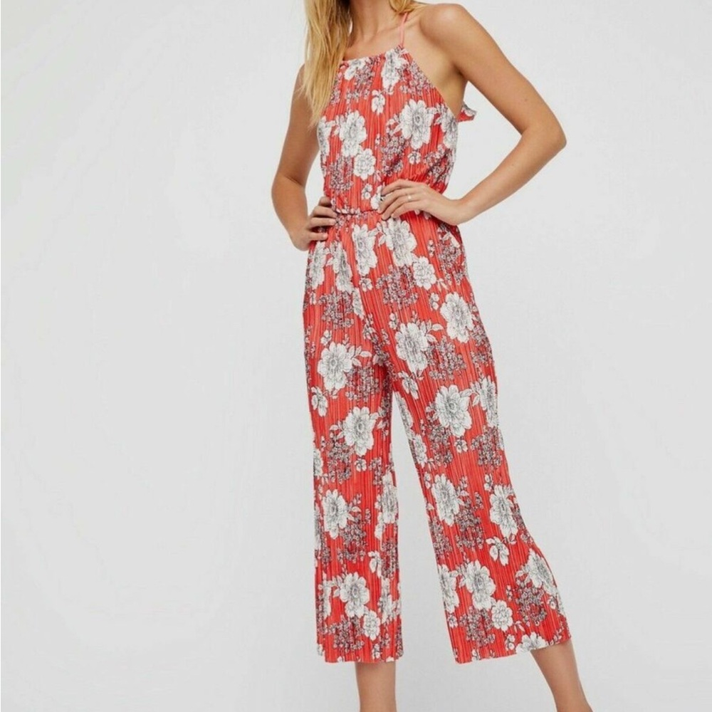 Free People Fresh Fields Pleated Jumpsuit